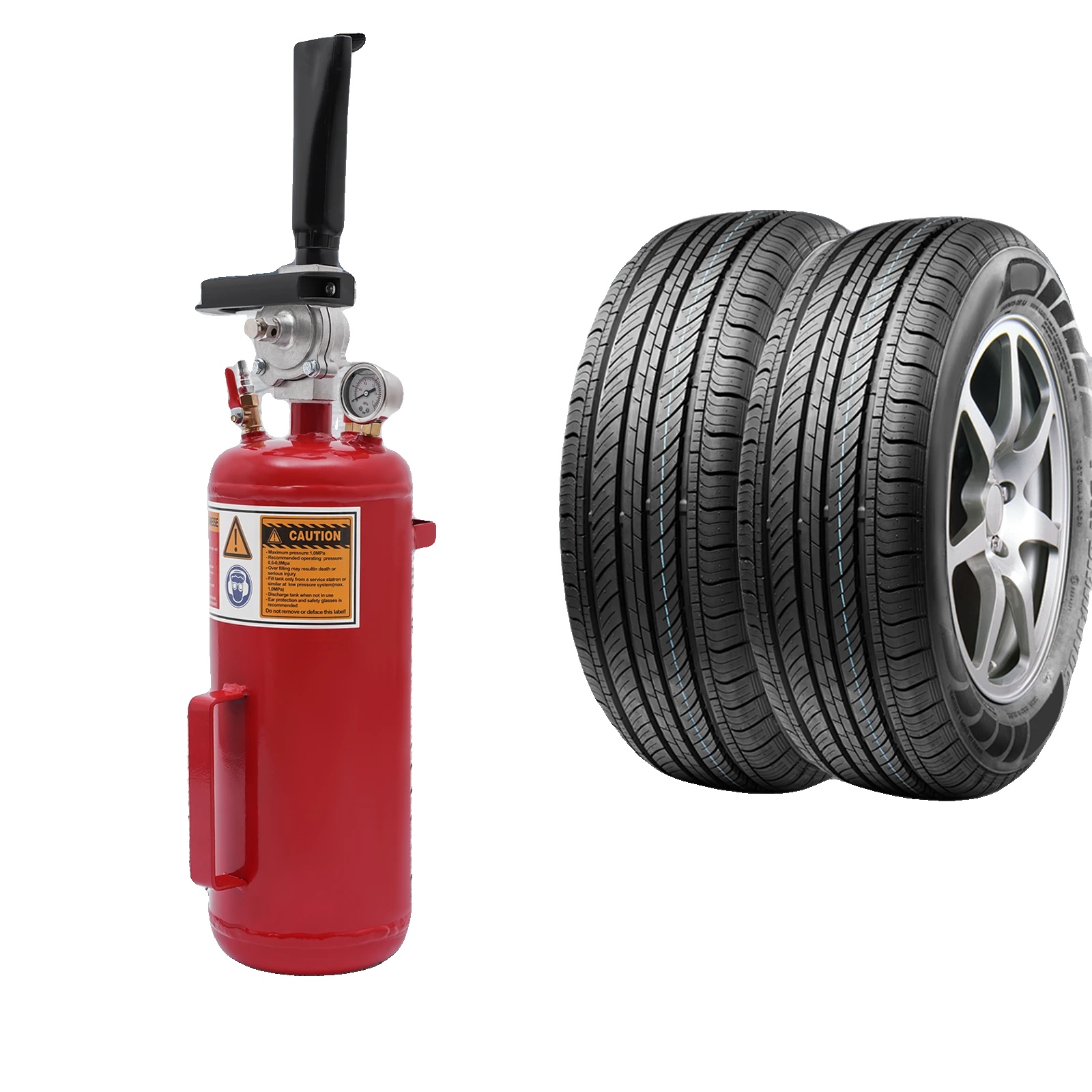 Reifenwulstsetzer, 8 L Fassungsvermögen, Maximaler Druck 0,8 Mpa, Empfohlener Druck 0,6–0,8 Mpa, Produktgröße 16 Cm X 50 Cm, Gewicht 6,5 Kg