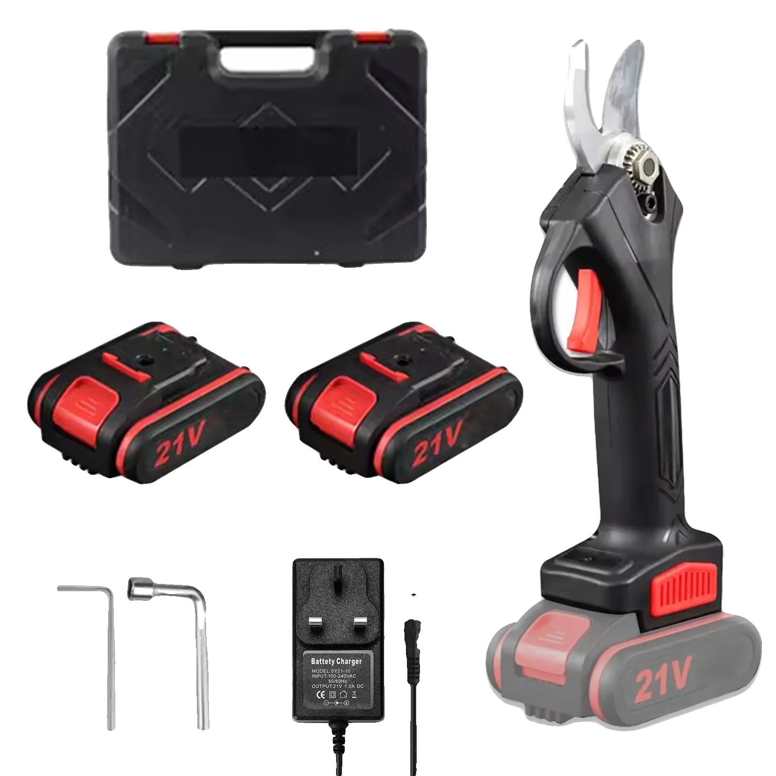 Elektrische Gartenschere, Bürstenloser Motor, Ergonomisches Design, Modell B-1200 W, 25 Mm