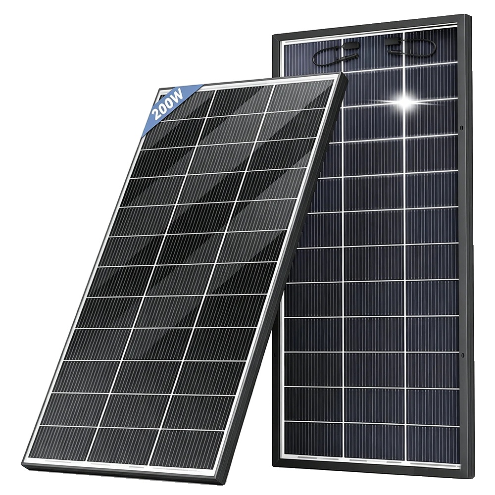 Solarmodul, Bifaziale Technologie, Hoher Wirkungsgrad, 200 W, 1 Stück