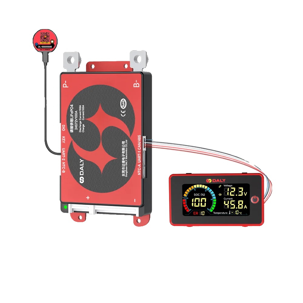 Lifepo4-akku-bms, 100 A Stromstärke, Mit Bluetooth Und Wlan, 3-zoll-lcd-wlan-bms, 100 A-c, 8 S-a