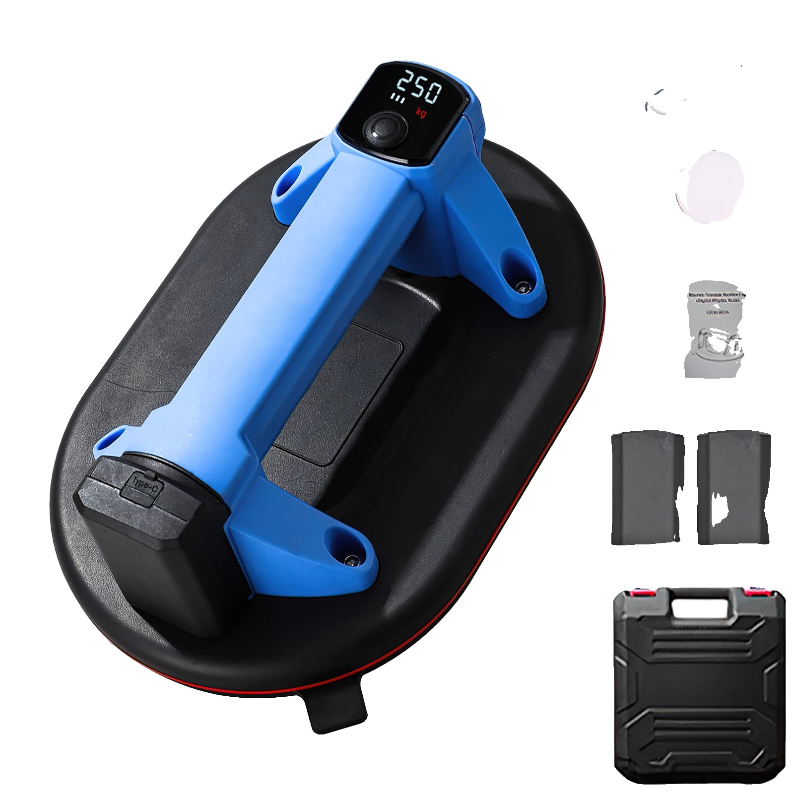 Vakuumsaugnapf, 300 Kg Tragkraft, Ein-klick-bedienung, 2 Batterien