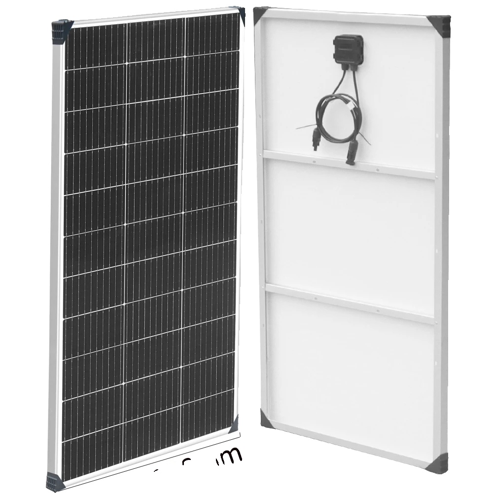 Solarmodul, Monokristalline Bauweise, Hoher Wirkungsgrad, 120 W, Weiß
