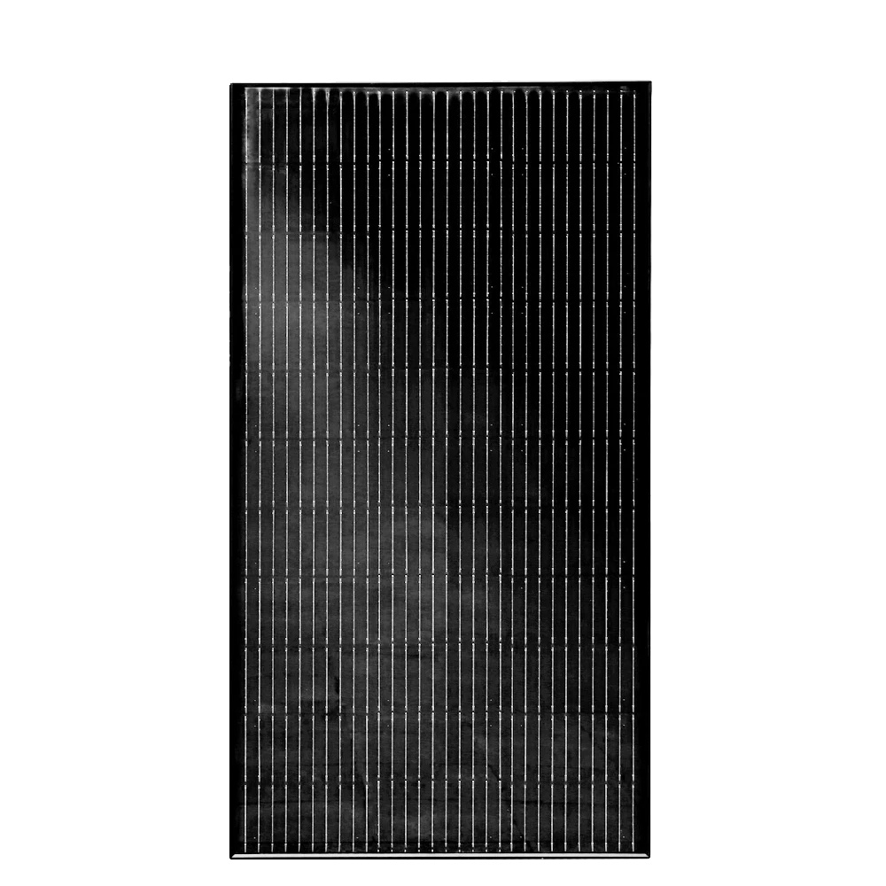 Solarmodul, Monokristalline Bauweise, Hoher Wirkungsgrad, 120 W, Schwarz