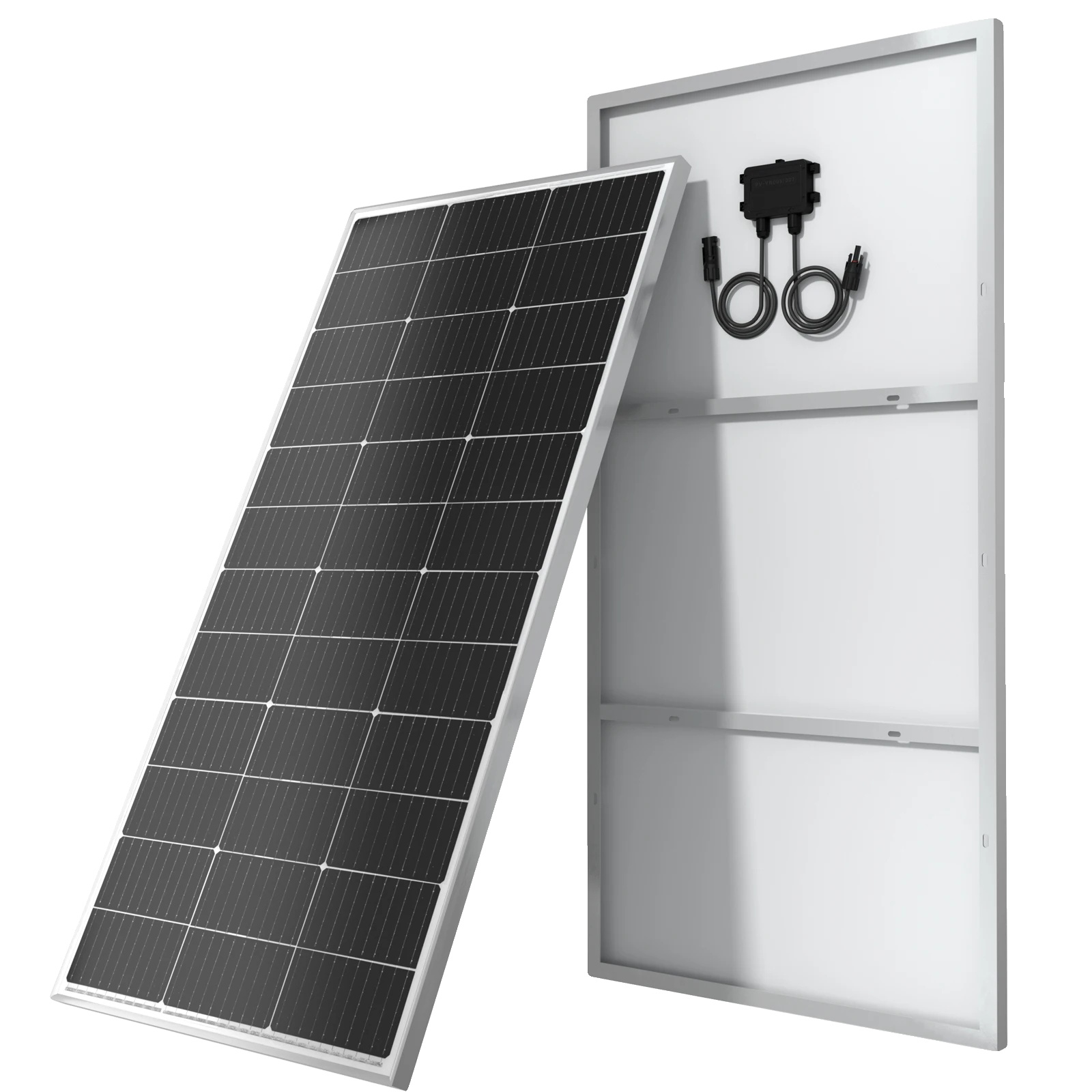 Solarmodul, Monokristalline Bauweise, Hoher Wirkungsgrad, 150 W, Weiß