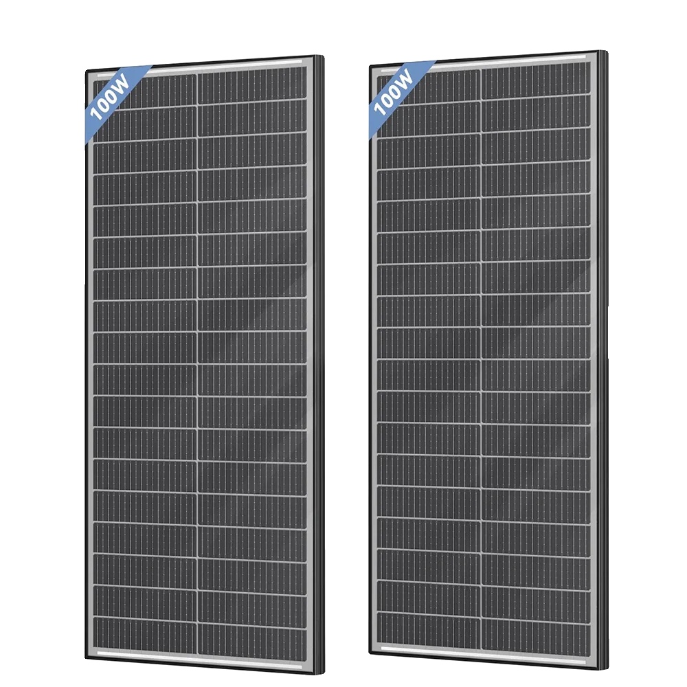 Solarmodul, Hohe Effizienz, Kompaktes Design, 100 W, 2 Stück