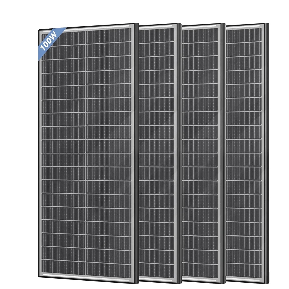 Solarmodul, Hohe Effizienz, Kompaktes Design, 100 W, 4 Stück