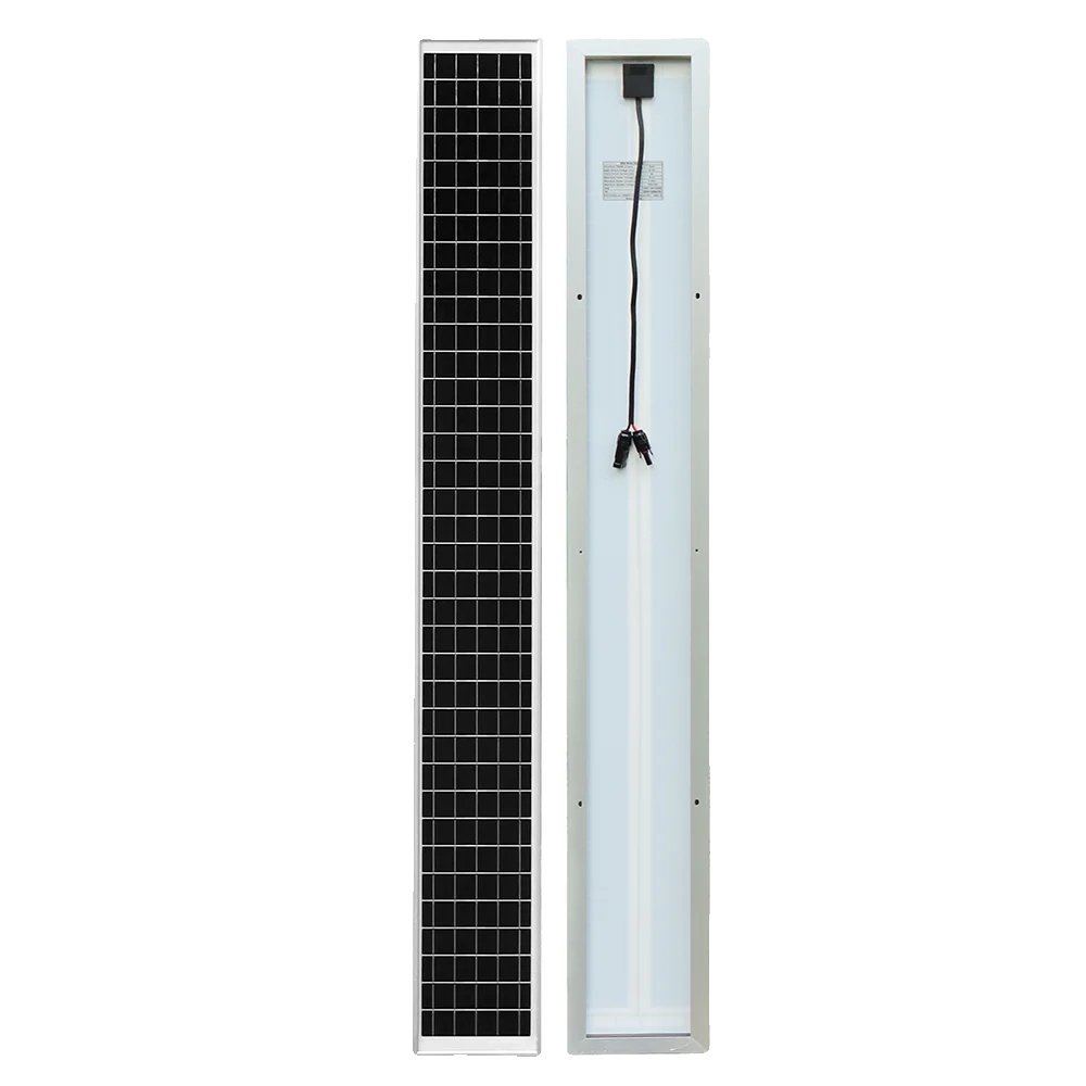 Solarmodul, Hohe Effizienz, Robuste Bauweise, 50 W, Größe 1534 X 186 Mm