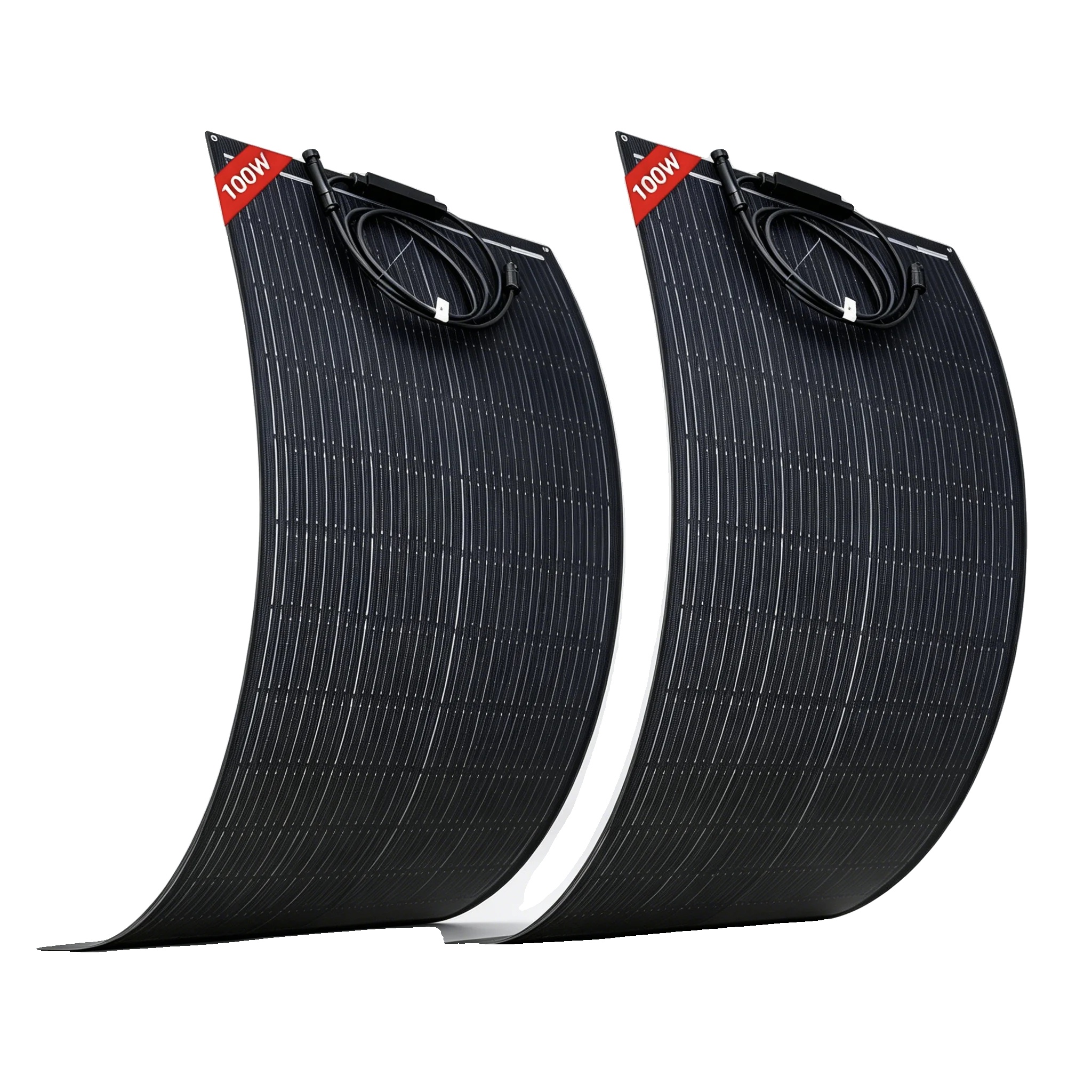 Solarmodul, Hohe Effizienz, Flexibles Design, 2 Stück 100-w-module