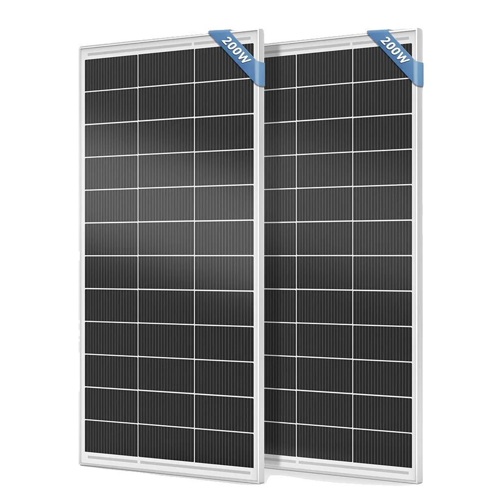 Solarmodul, Hohe Effizienz, Robustes Design, 200 W, 2 Stück
