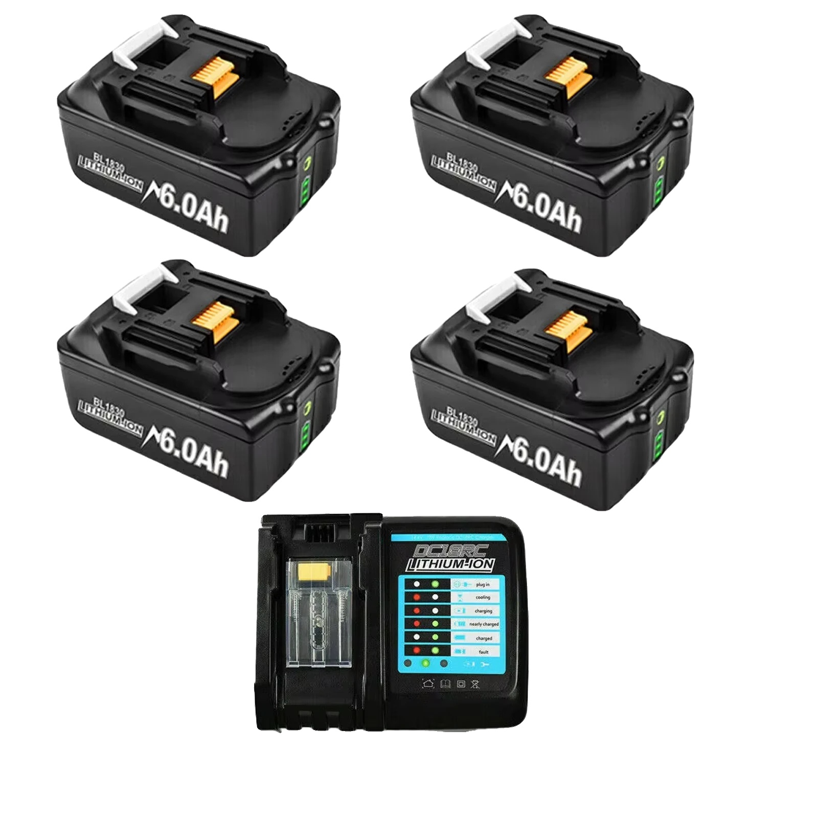 Externer Akku, 8000 Mah Kapazität, Kompatibel Mit Standard-werkzeugakkus, 6,0 Ah, 3er-pack