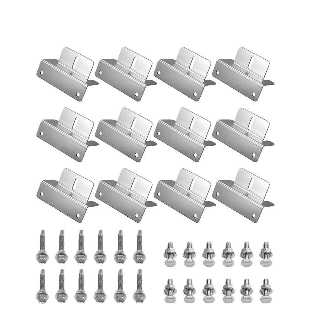 Halterung Für Solarmodule, Leichtes Aluminium, Vielseitig Einsetzbar, 12-teiliges Set