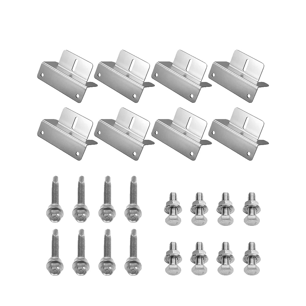 Halterung Für Solarmodule, Leichtes Aluminium, Einfache Montage, 8-teiliges Set
