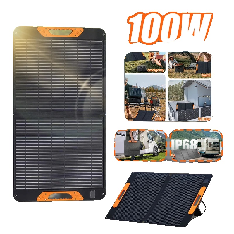 Solarpanel, Tragbar Und Wasserdicht, 100 Watt Ausgangsleistung