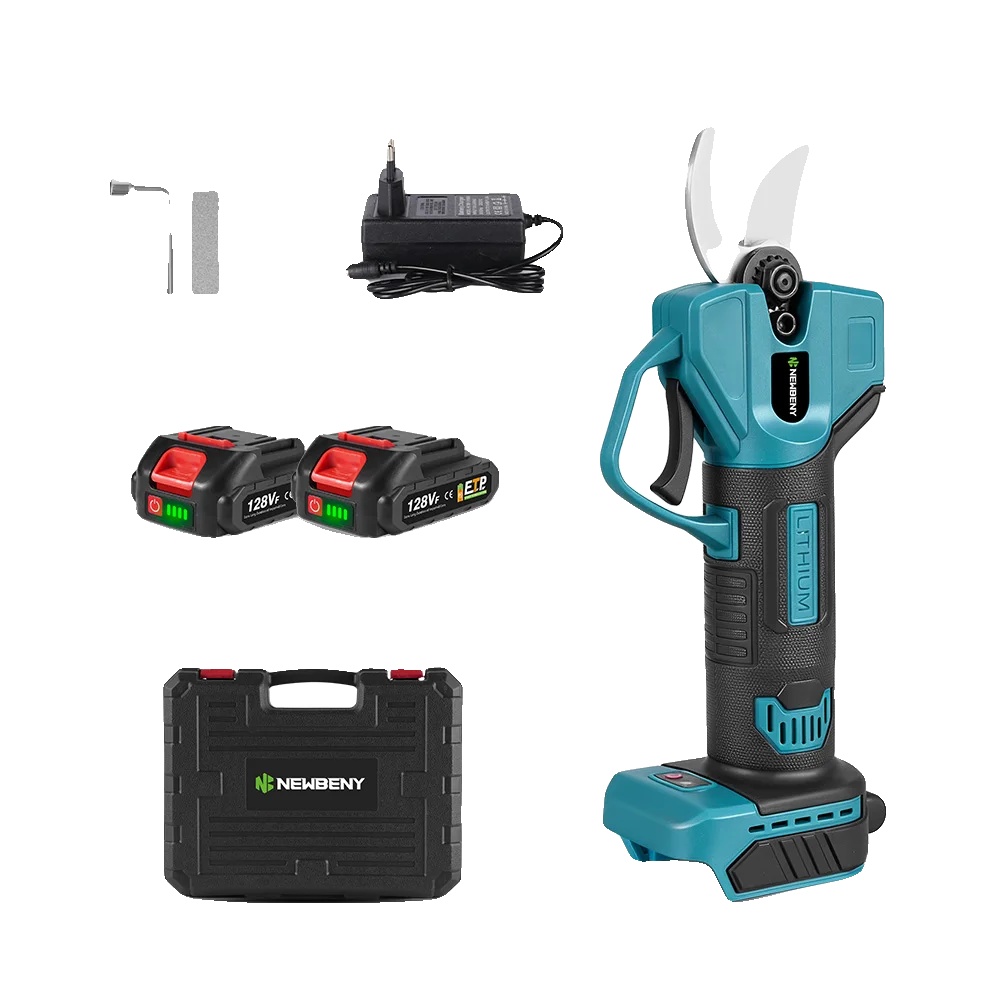 Elektrische Gartenschere, 18 V Leistung, Ergonomisches Design, 2 Akkus
