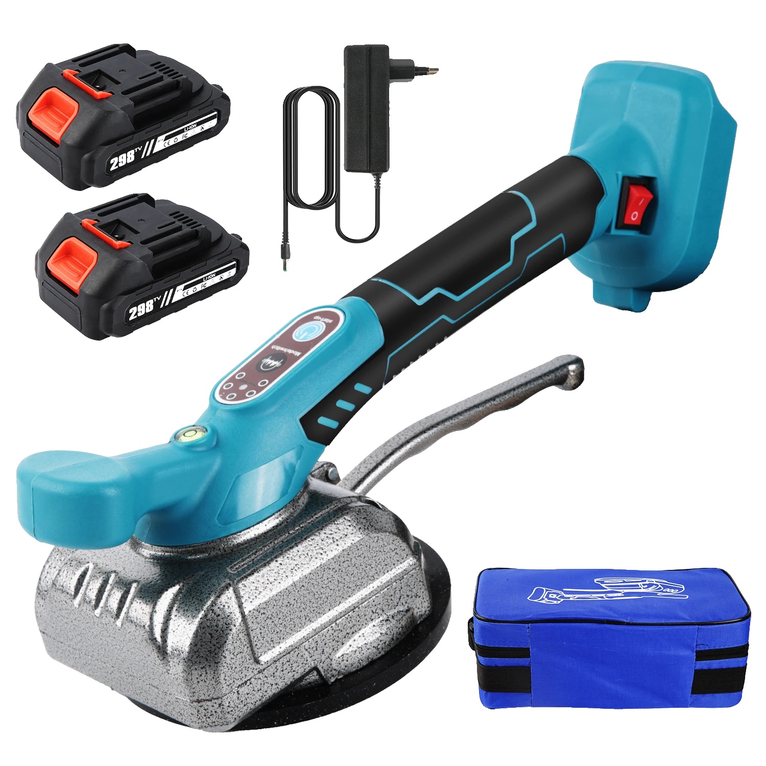 Fliesenrüttler, Kabellos, 5 Einstellbare Vibrationsstufen, Mit 2 Batterien