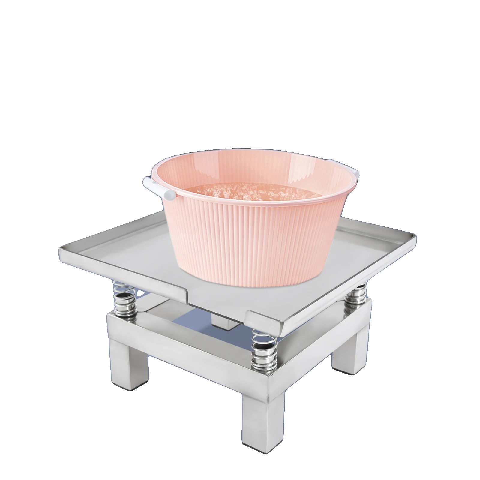 Betonrütteltisch, 50 W Leistung, Vibrationsfrequenz 3000-3600 U/min, Abmessungen 35 X 35 Cm, Maximale Belastung 10 Kg, 4 Tragende Federn