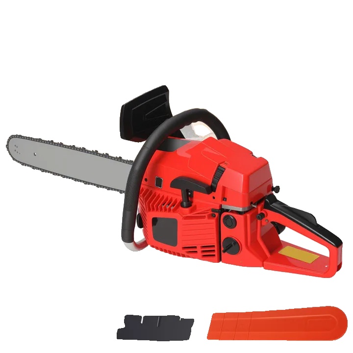 Benzin-kettensäge, Zweitaktmotor, 50 Cm Sägeblatt, Rot