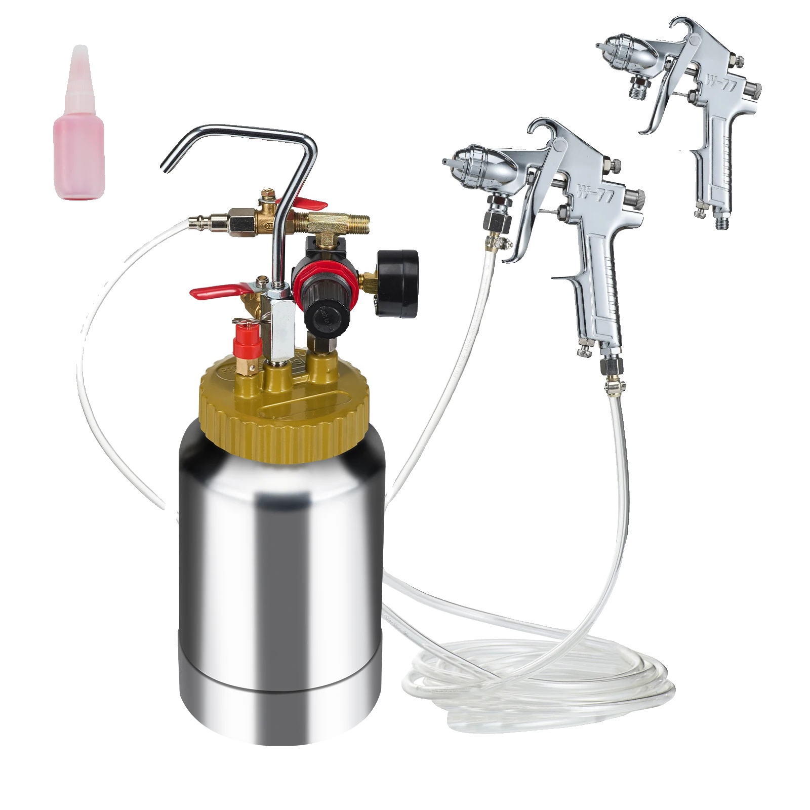 Druckdose Für Sprühfarbe, 2 Liter Fassungsvermögen, 1,8-mm-düse, Maximaler Druck 45 Psi, Leichtes Design, Inklusive Spritzpistole