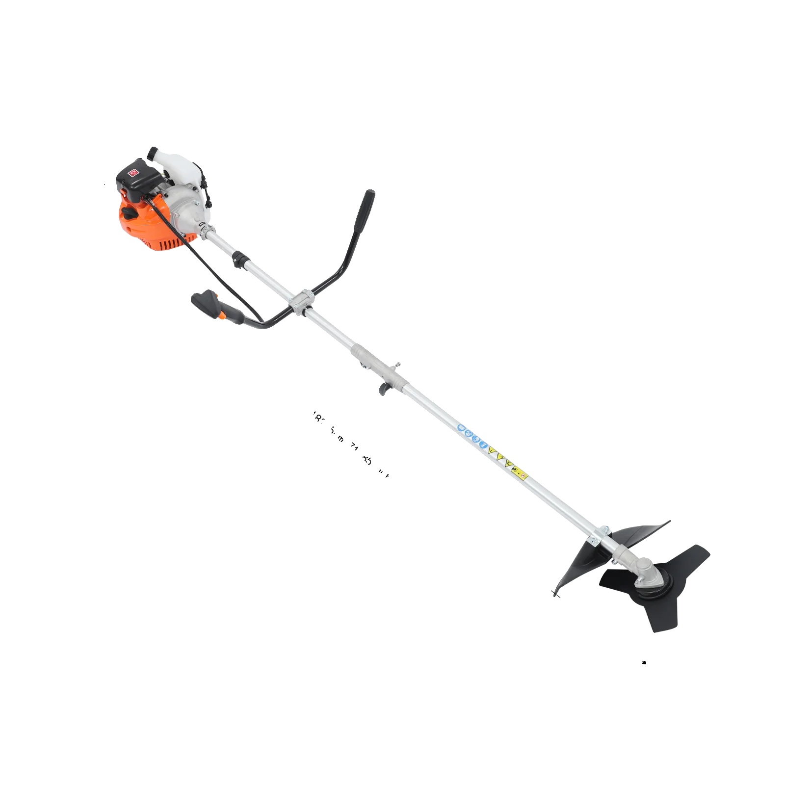 Benzinbetriebener Freischneider, 42,7 Cm³ Motor, 3 Schneidköpfe, Orange Und Schwarz