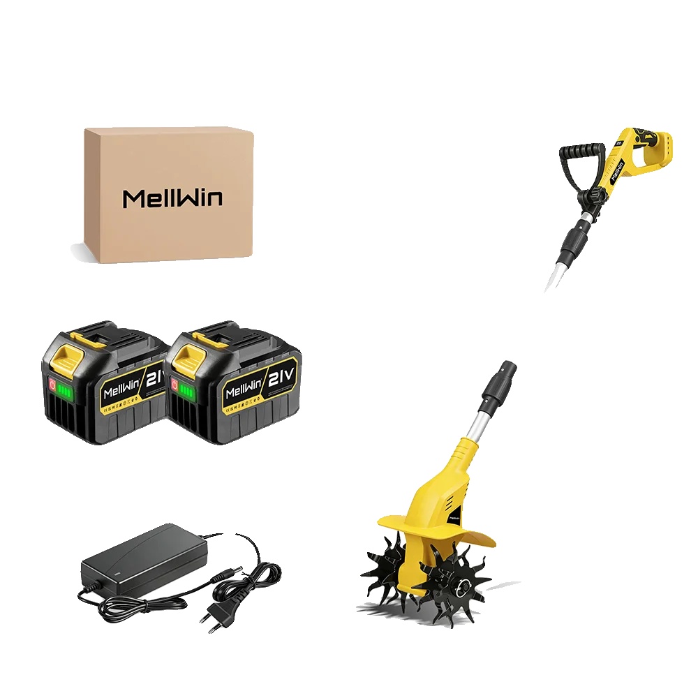 Akku-elektro-gartenfräse, Kraftvolle Bodenbearbeitung, Ergonomisches Design, 2 X 4,5-ah-akkus