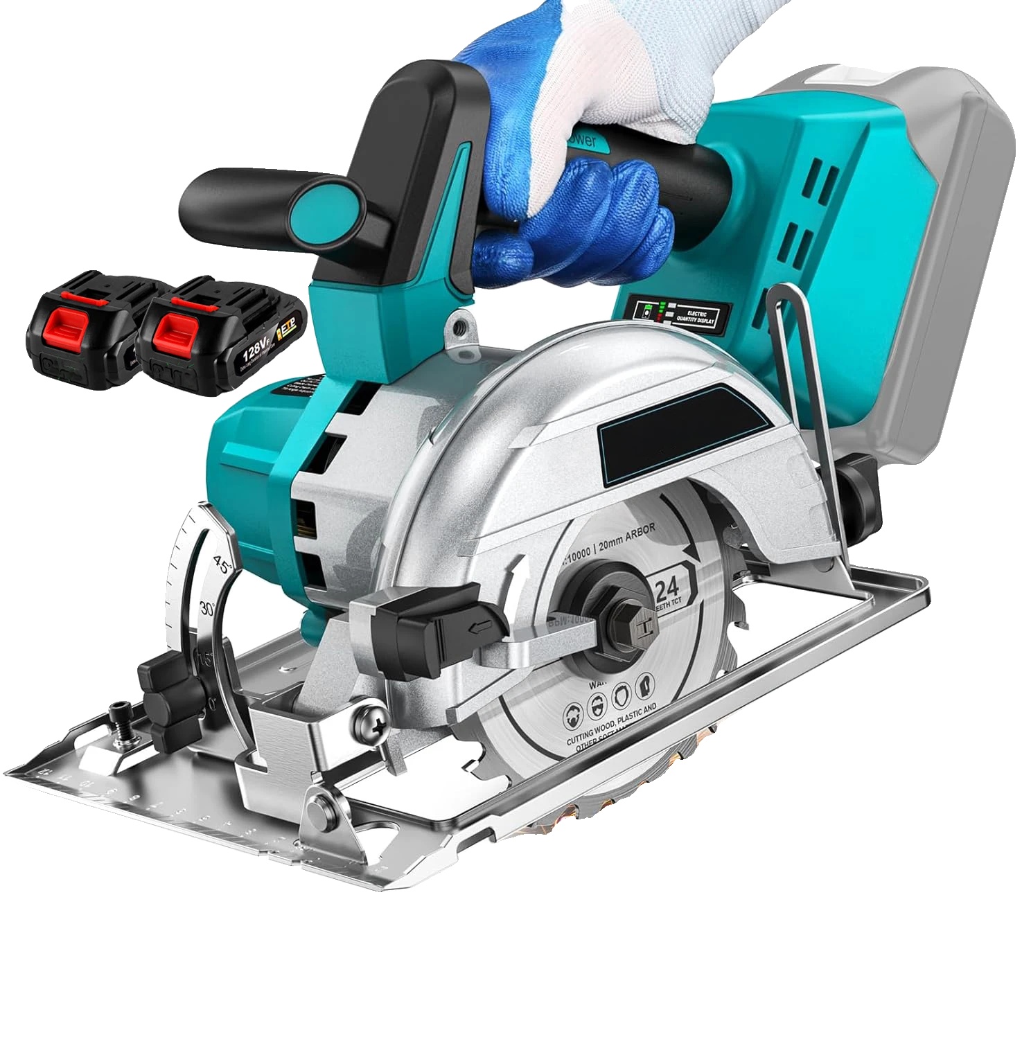 Kreissäge, Kabelloses Design, Bürstenloser Motor, Mit 2 Akkus