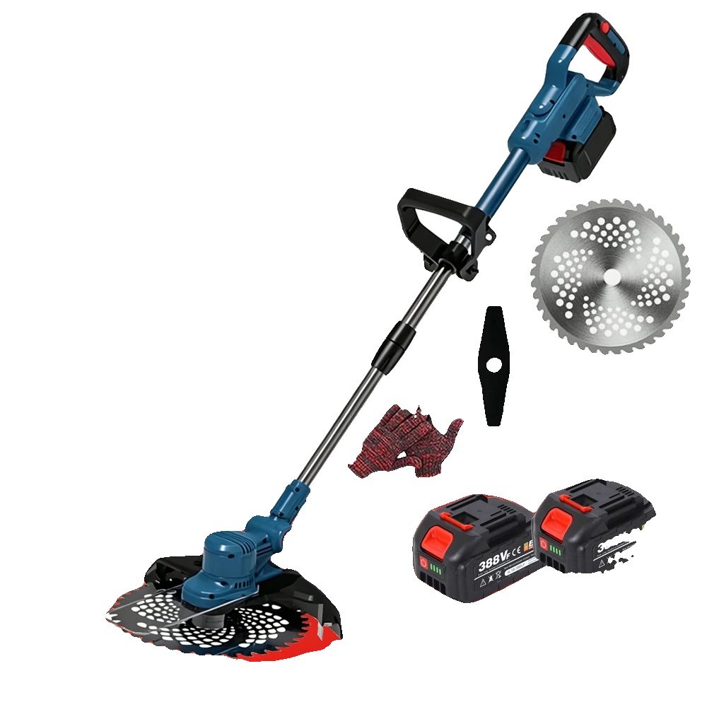 Rasentrimmer, Bürstenloser Motor, Verstellbarer Winkel, Bürstenloser Motor, Inklusive 2 Akkus