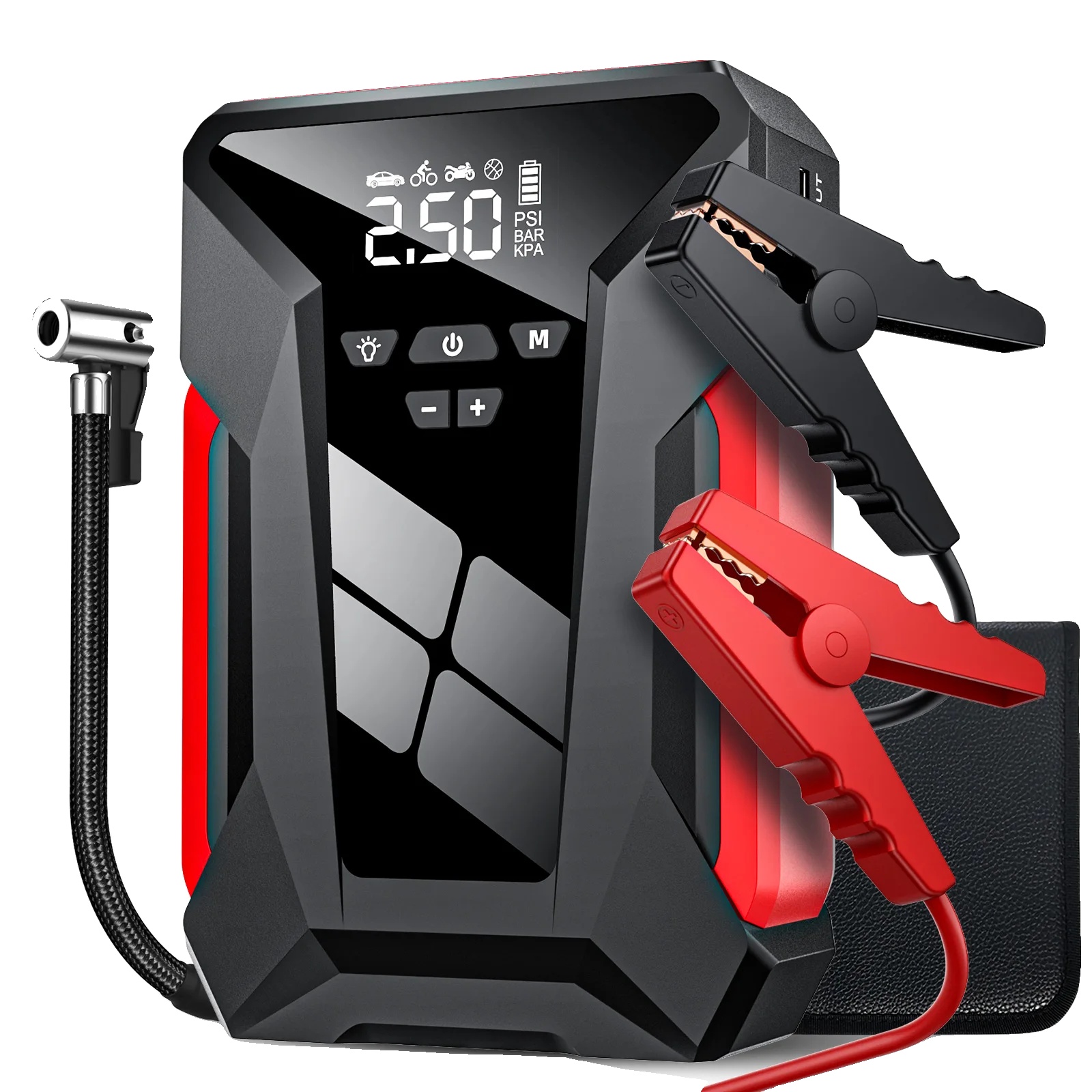 Schlagschrauber, Notstromversorgung, Autoreparaturset, Auto-notstromversorgung – Luftpumpe