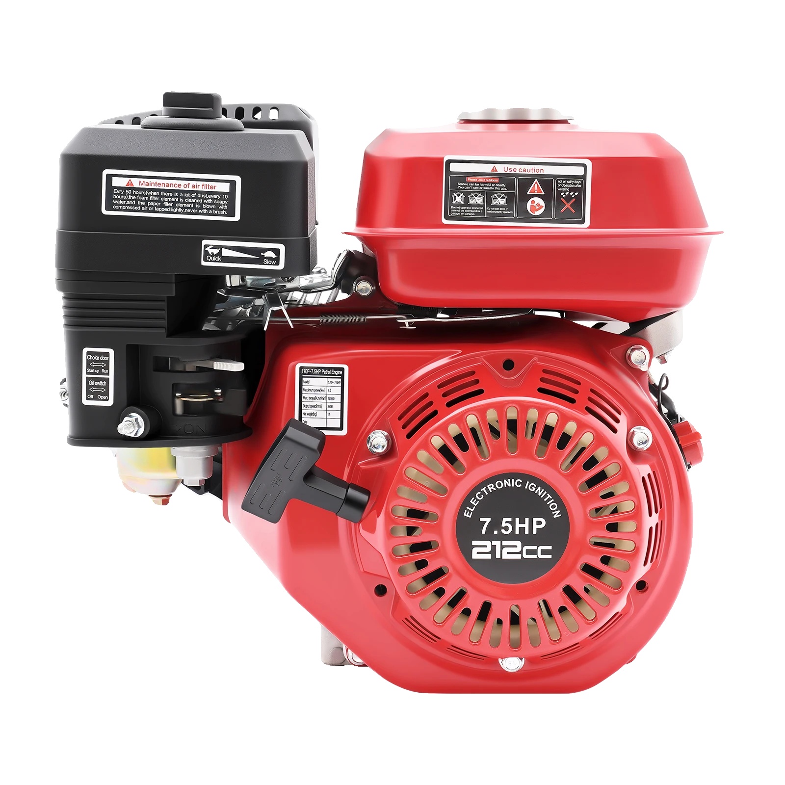 Motor, 7,5 Ps, 4-takt-einzylinder, Rot