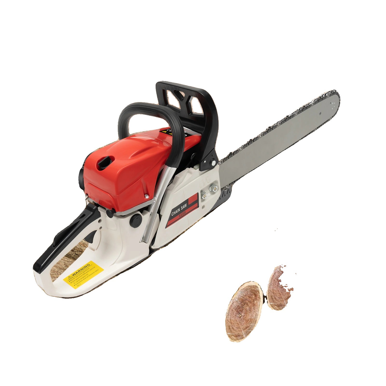 Benzin-kettensäge, 2 Kw Leistung, 52 Cm³ Hubraum, 7500 U/min Drehzahl, 550 Ml Tankinhalt, Einzylindermotor