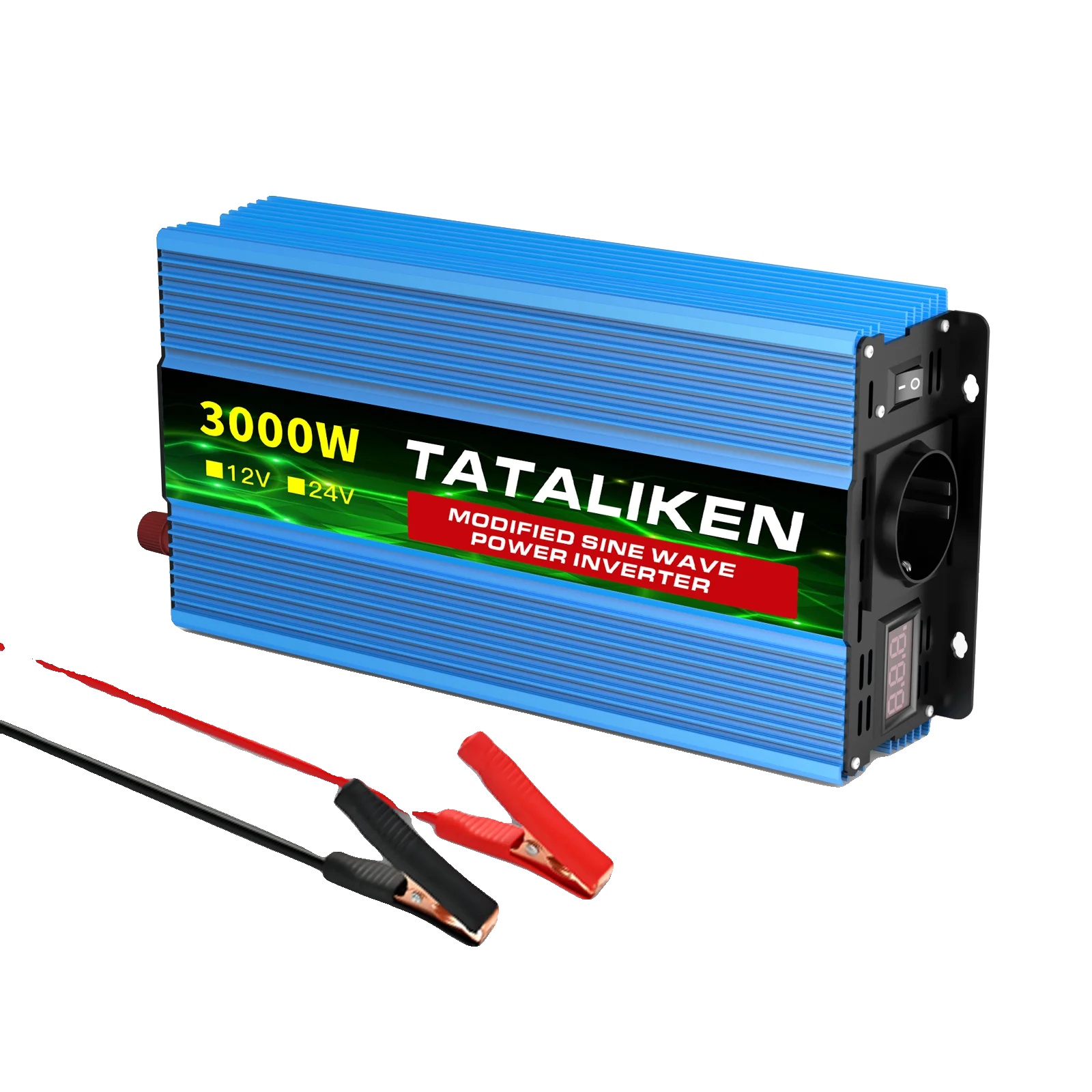 Wechselrichter, Intelligentes Kühlsystem, Benutzerfreundliches Digitaldisplay, 3000 W, Europa-a, 12 V, 220 V-a