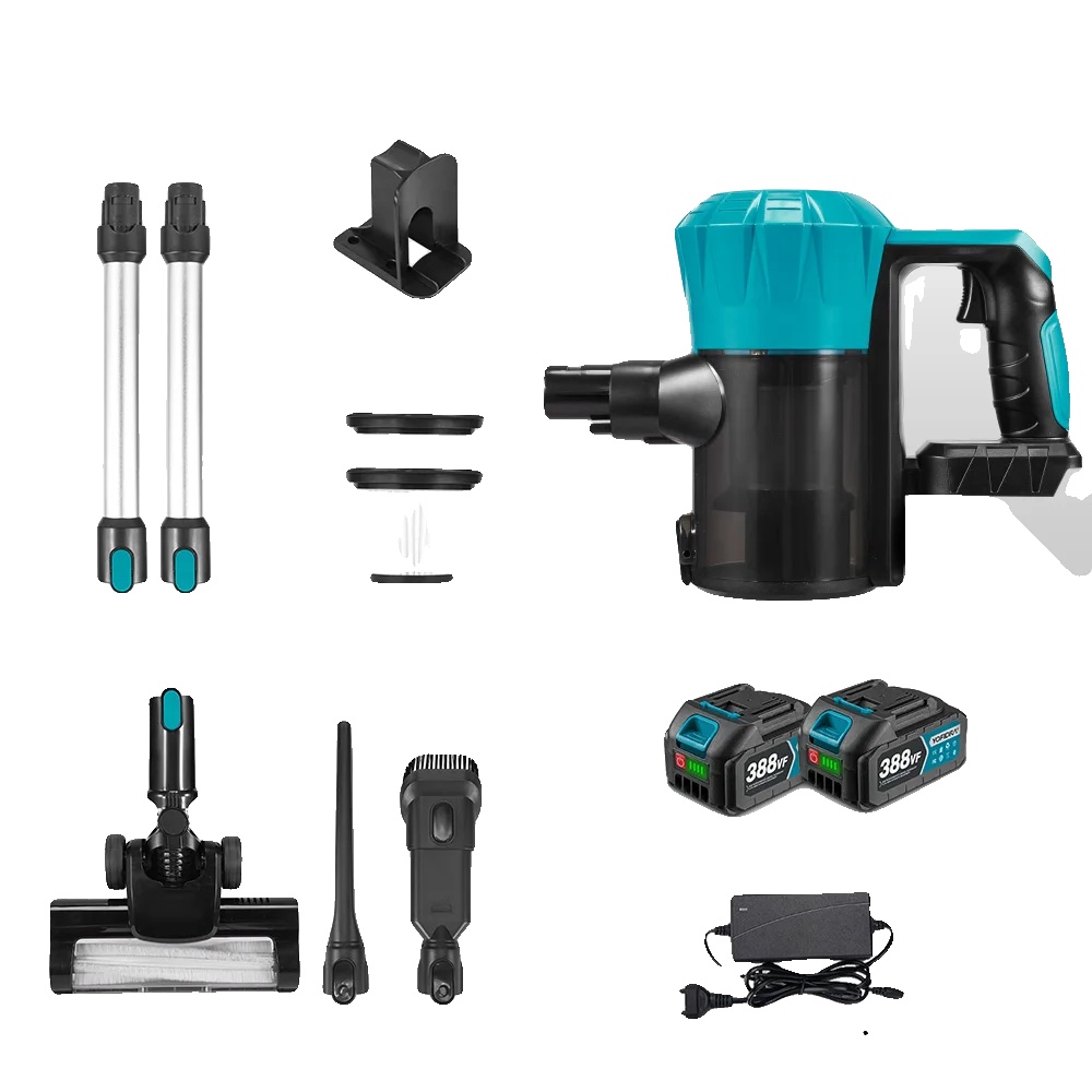 Staubsauger, Bürstenloser Motor, Einstellbare Saugleistung, 2-akku-set