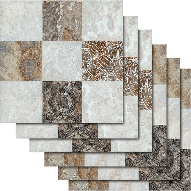 Ersandy - 30 Stück selbstklebende Fliesenaufkleber, wasserdicht, Marmorfliesenaufkleber, Wanddekoration für Küche, Badezimmer, 20 x 20 cm (Marmor)