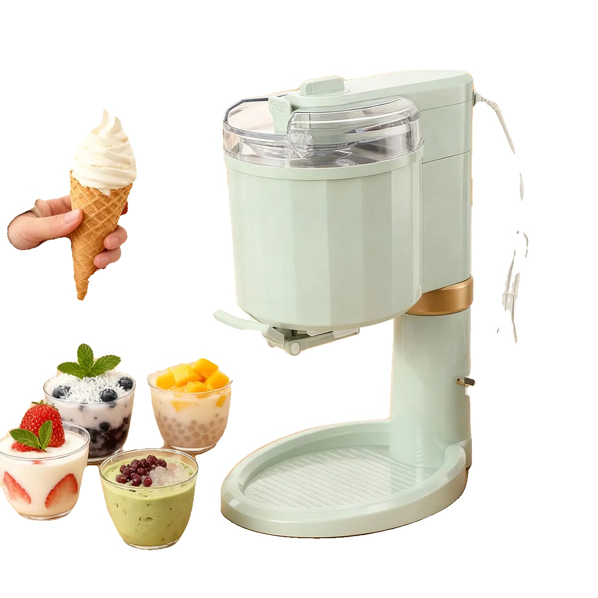 Eiswürfelbereiter, 20 W, 500–1000 Ml Fassungsvermögen, Automatischer Betrieb, Kompaktes Design, Langlebige Materialien