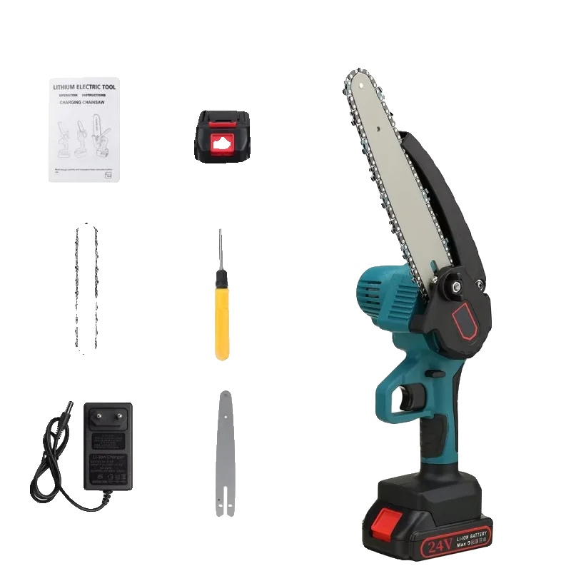 Mini-kettensäge, Kabellos, Ergonomisches Design, Modell C-8 Zoll (1 Akku)