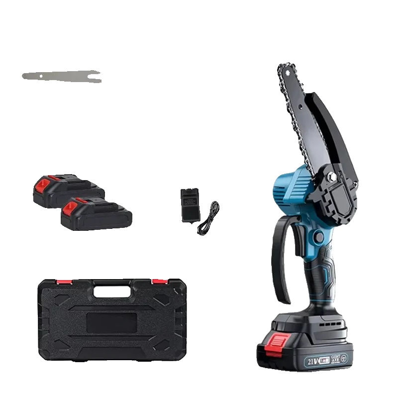 Mini-kettensäge, Kabellos, Ergonomisches Design, Modell B-6 Zoll (2 Akkus)