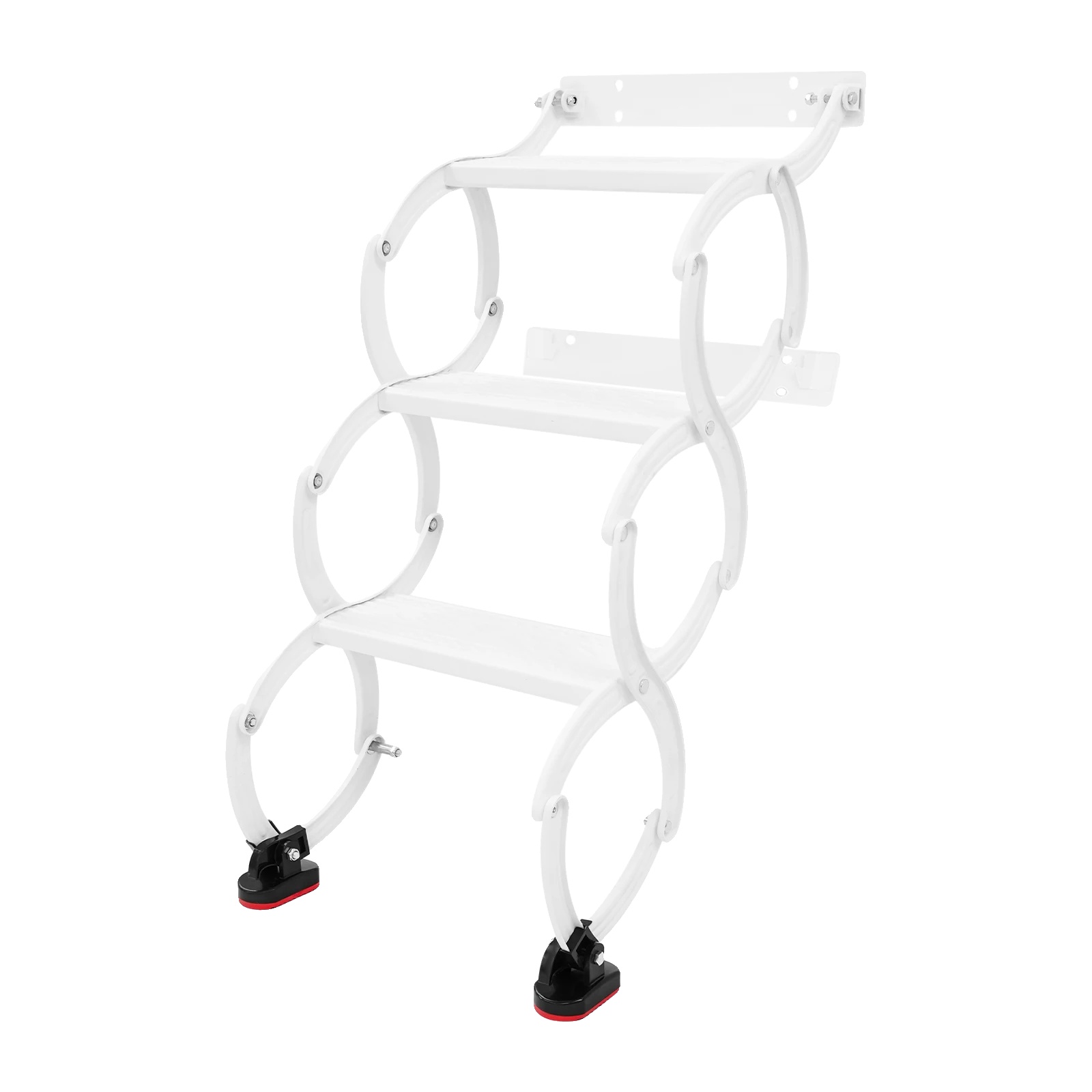 Klappleiter, Wandmontage, Tragkraft 200 Kg, Weiß