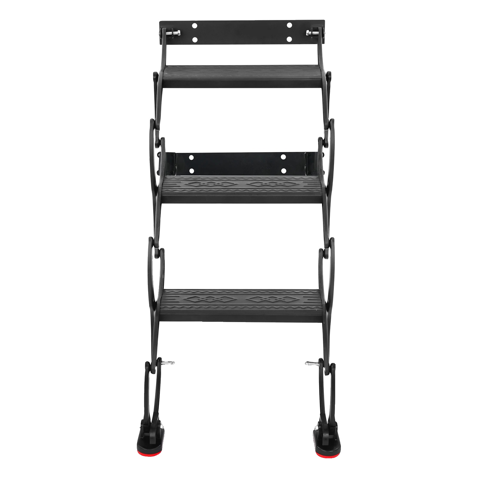 Klappleiter, Wandmontage, Tragkraft 200 Kg, Schwarz