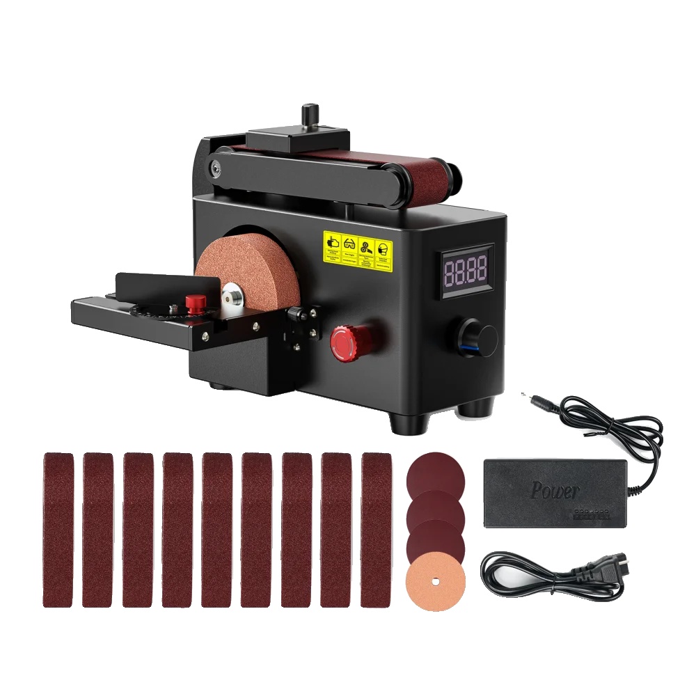 Bandschleifer, Verstellbarer Winkel, 200 W Leistung, Schwarz