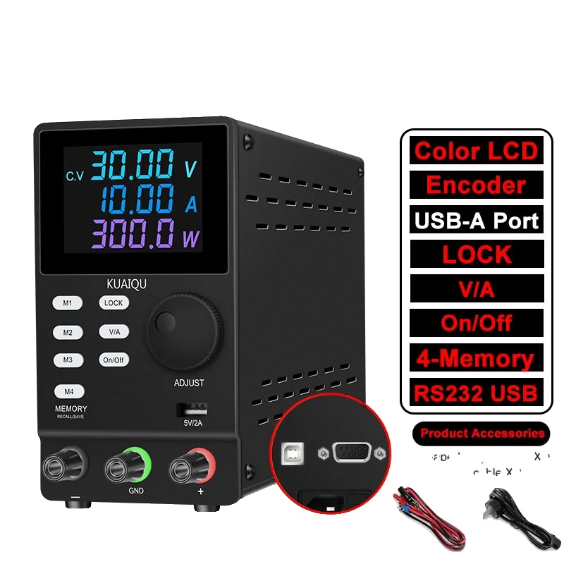 Netzteil, Programmierbar, Usb- Und Rs-232-kommunikation, 30 V 10 A 300 W Rs232