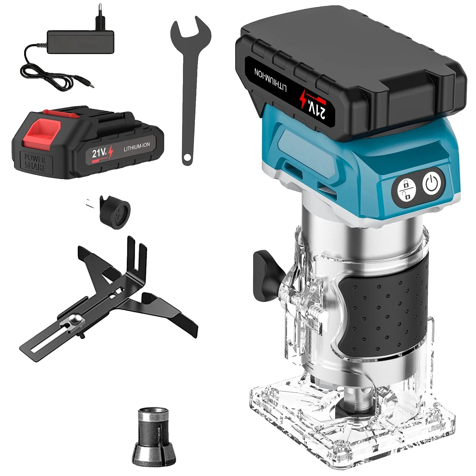 Akku-rasenmäher, Bürstenloser Motor, Einstellbare Geschwindigkeit, Mit 1 Akku