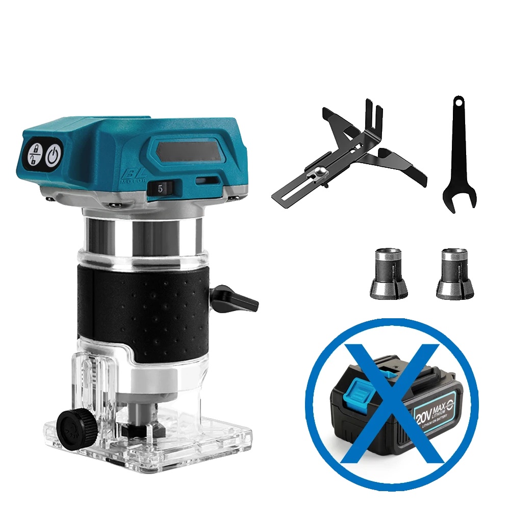 Oberfräse, Bürstenloser Motor, Variable Drehzahlregelung, Kein Akku