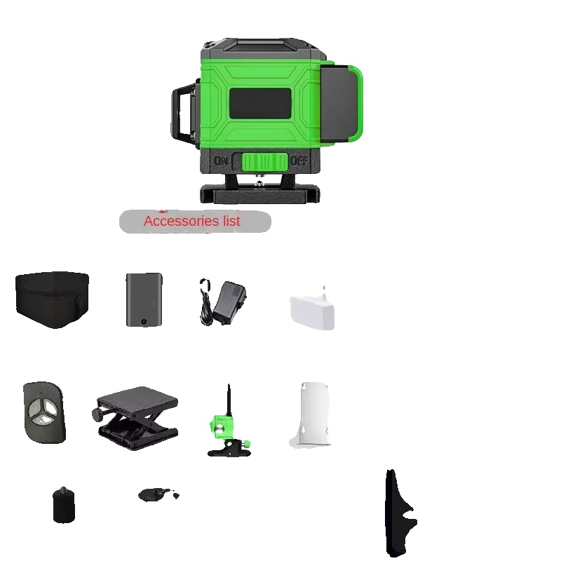 Laser-nivelliergerät, 360°-erfassung, Selbstnivellierungsfunktion, Grüne 8-linien-anzeige