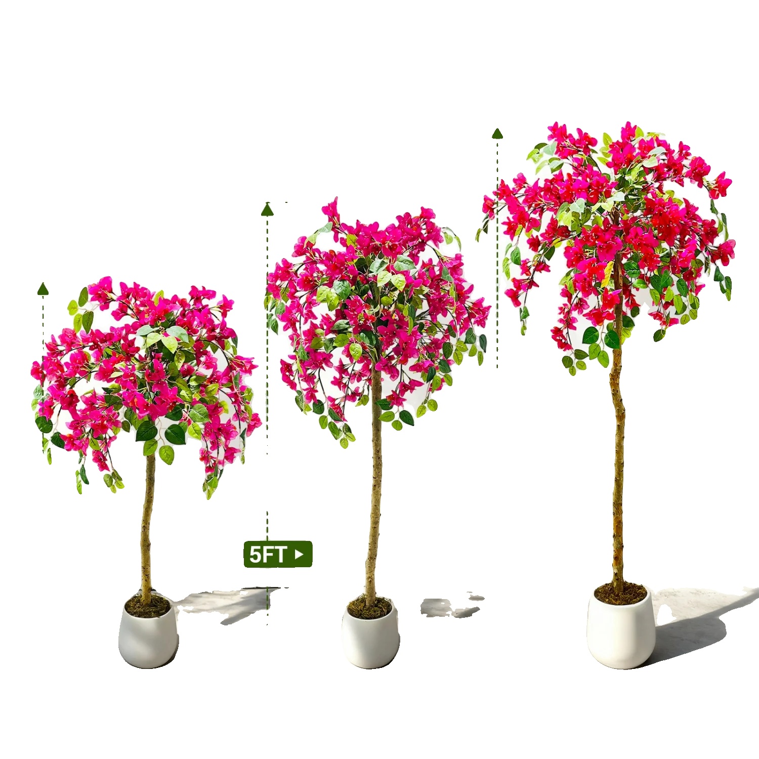 Künstlicher Bougainvillea-baum, Strapazierfähiges Material, Realistisches Aussehen, Rote Rose-a, 150 Cm