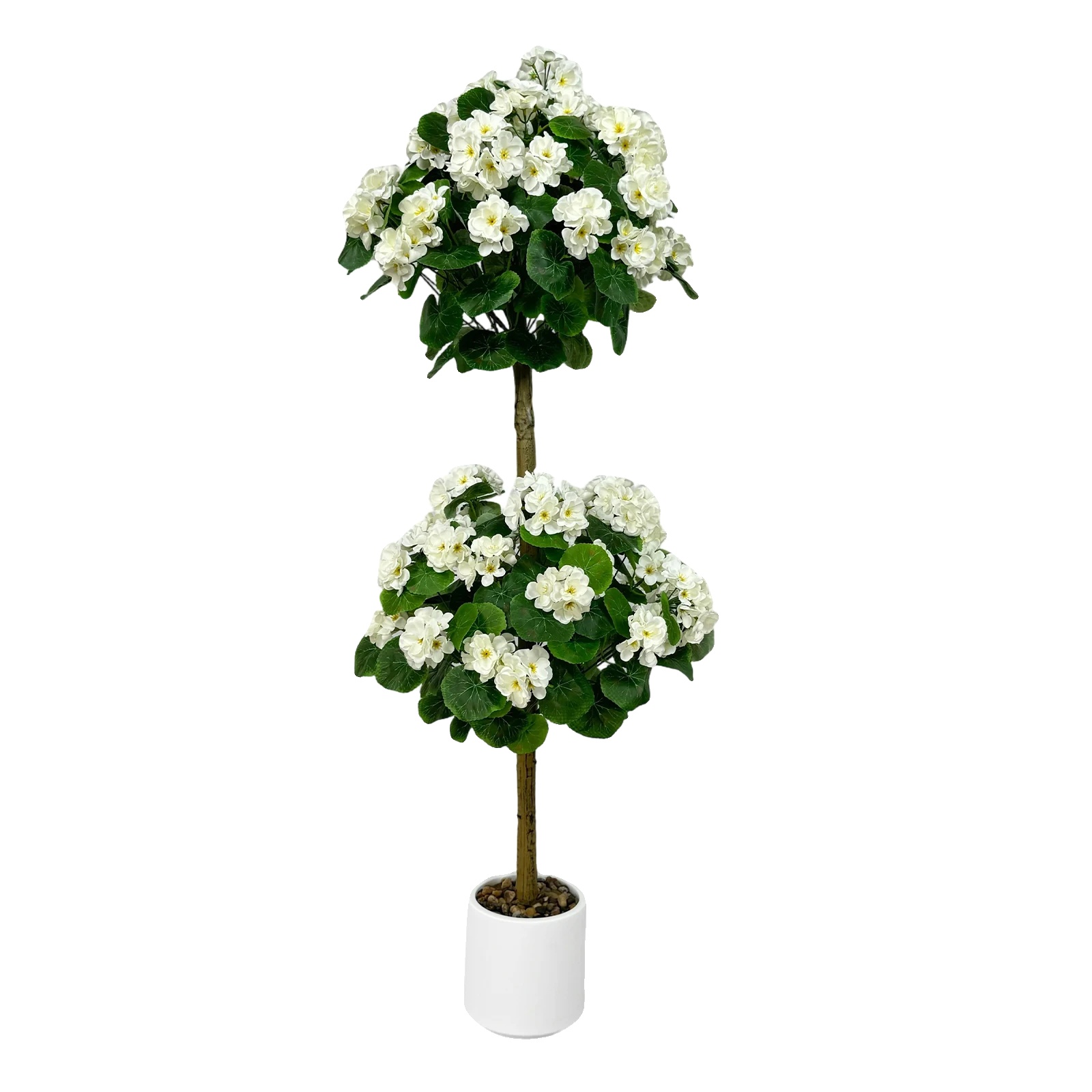 Formschnittbaum, Realistisches Design, Vielseitig Einsetzbar Im Innen- Und Außenbereich, Weiss, 120 Cm