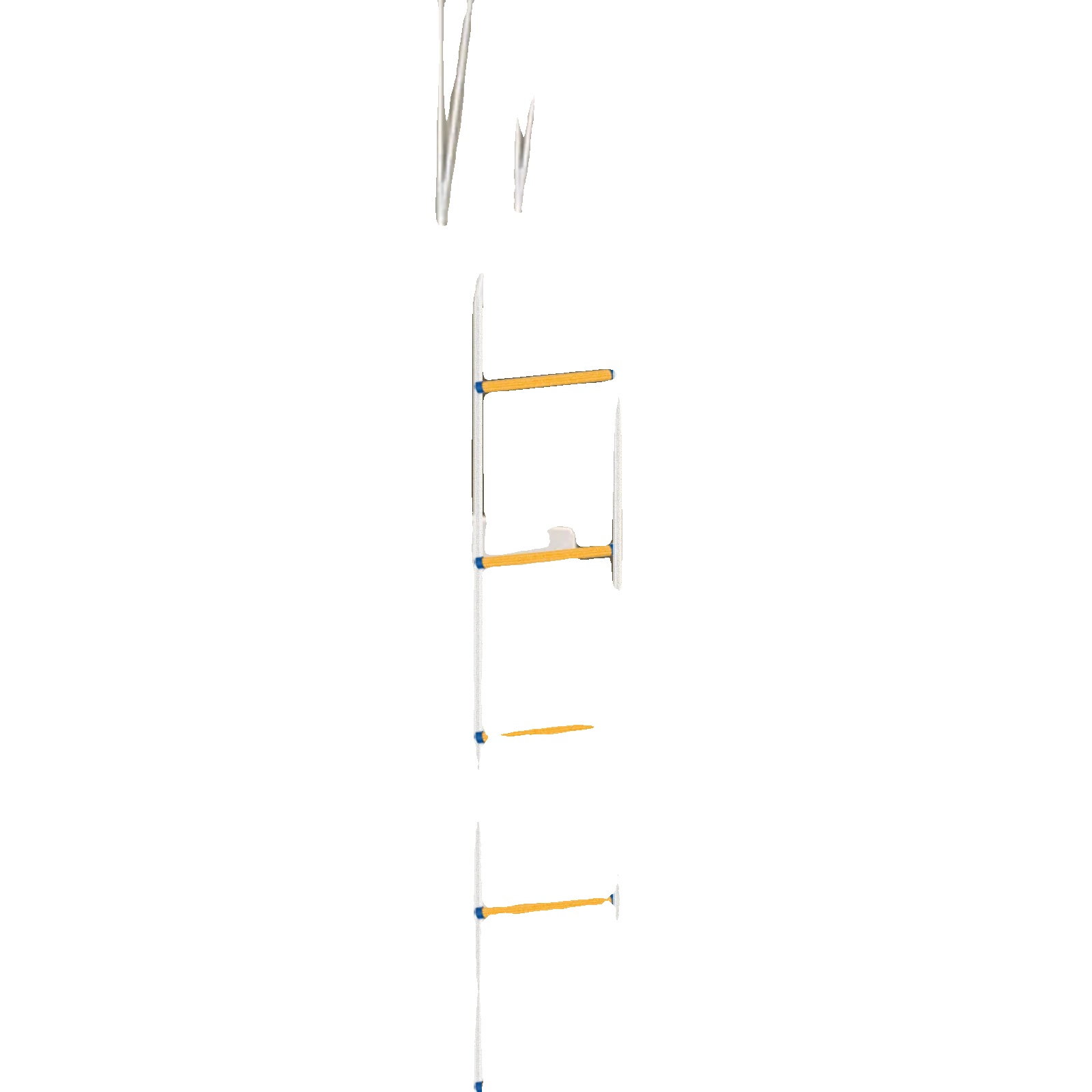 Rettungsleiter Aus Seil, Länge 12 M, Tragfähigkeit 440 Lbs, Sprossenlänge 28,4 Cm, Seildurchmesser 1,8 Cm, Bruttogewicht 3,4 Kg