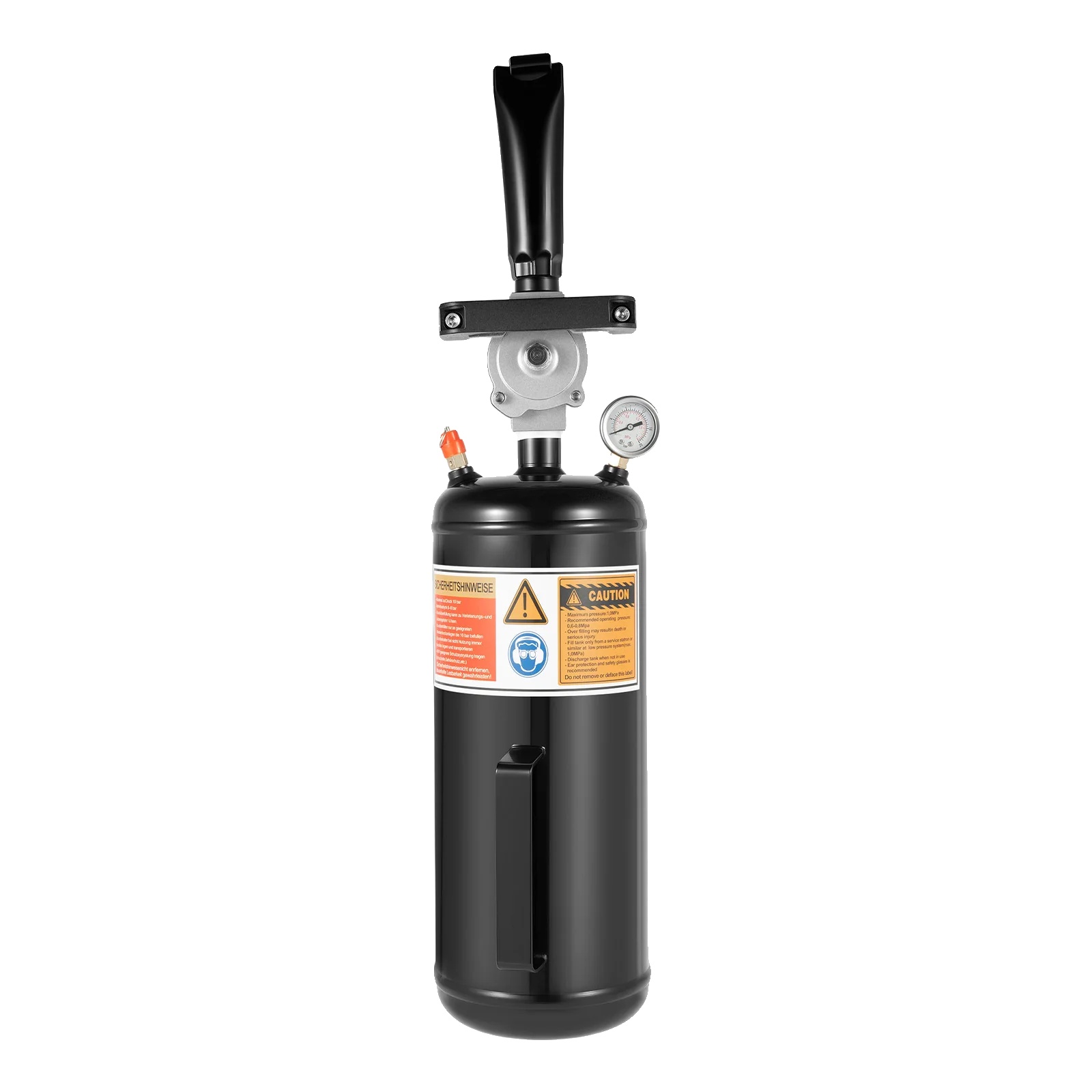 Reifenkompressor, Maximaler Druck 1,0 Mpa, 8 L Fassungsvermögen, Schwarz