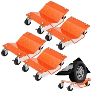 Radheber, Tragkraft 6000 Lb (ca. 2722 Kg), Robuste Ausführung, 4-teilig, Orange