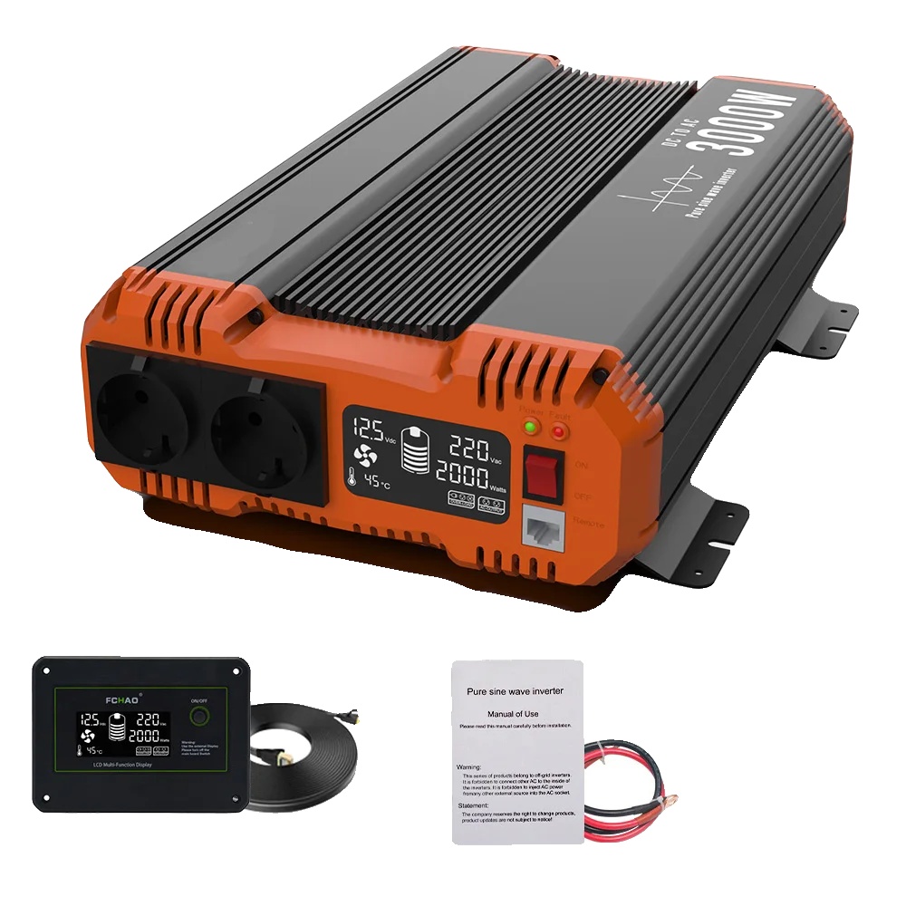 Wechselrichter, Reine Sinuswelle, 6000 W Leistung, 3000 W, Europa, 12 V, 220–240 V