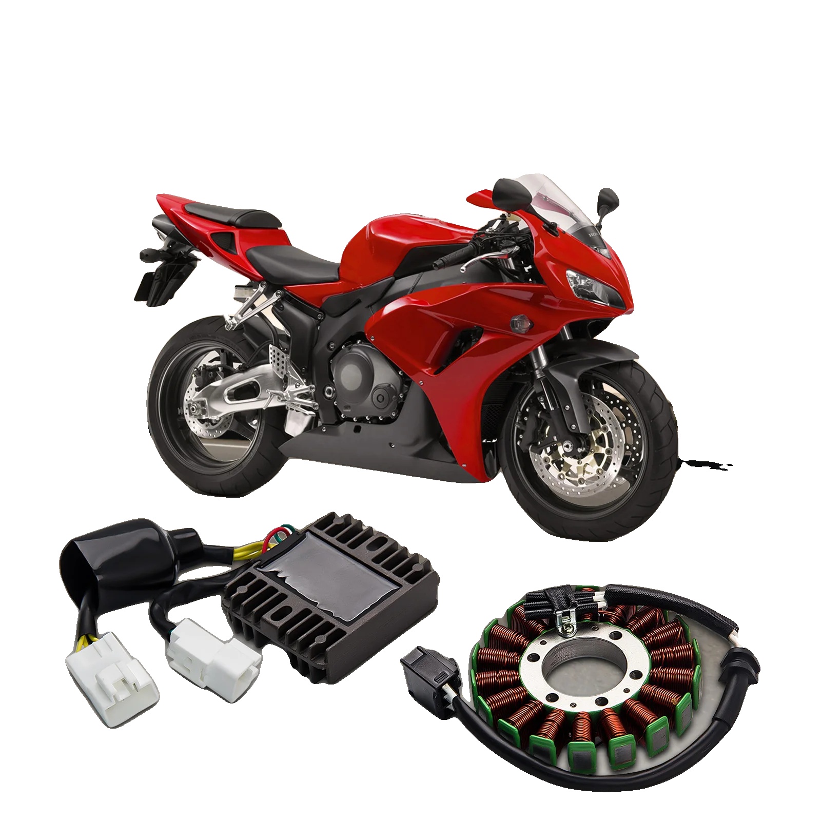 Stator- Und Gleichrichterregler, Hochwertige Kupferwicklungen, Kompatibel Mit Cbr 1000rr 2004–2007, Verbesserte Belastbarkeit, Plug-and-play-installation, Kühlrippen Zur Kühlung