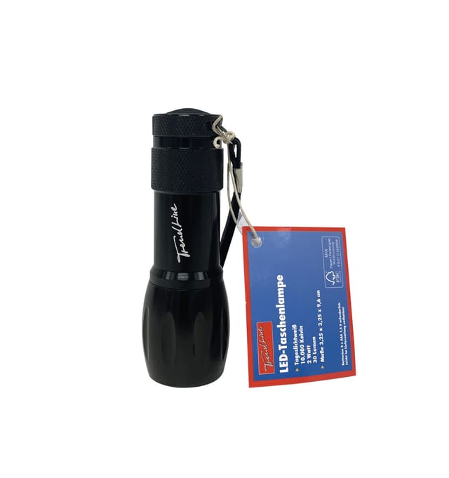 Schwarze Taschenlampe mit 9 led Taschenlampen - Trendline
